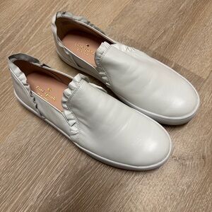 Kate Spade Cream Ruffled Slip-On Shoes